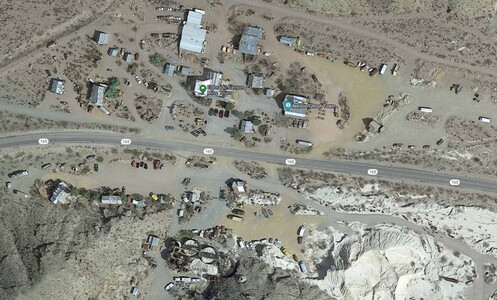 Map of Nelson Ghost Town (Nevada, USA)